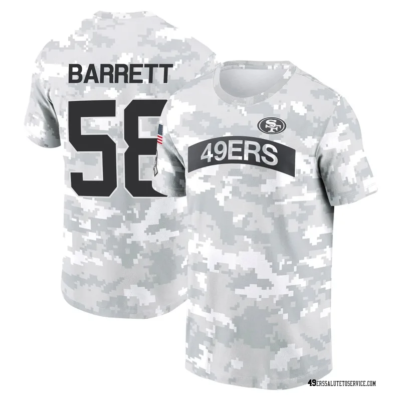 Men's Alex Barrett San Francisco 49ers Camo Arctic 2024 Salute to Service Performance T-Shirt