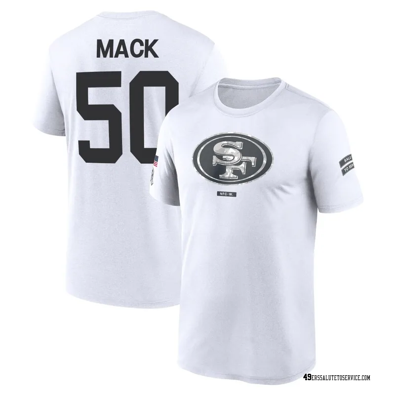 Men's Alex Mack San Francisco 49ers Legend White 2024 Salute to Service Performance T-Shirt