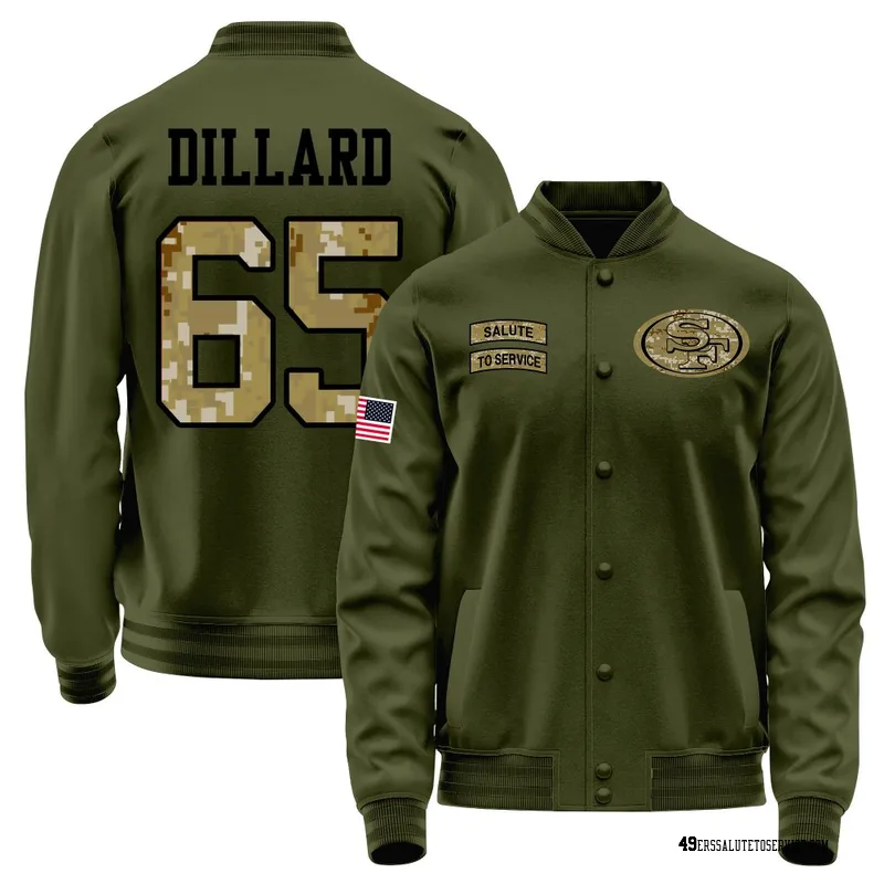 Men's Andre Dillard San Francisco 49ers Olive Salute to Service Sideline Performance Jacket