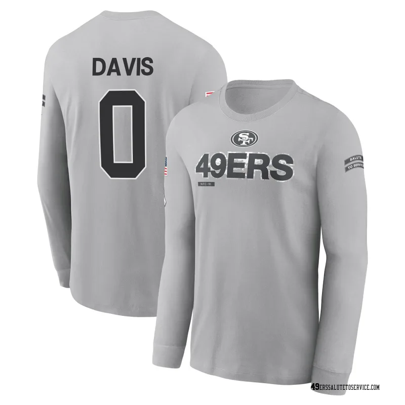 Men's Ashtyn Davis San Francisco 49ers Gray 2024 Salute to Service Long Sleeve T-Shirt