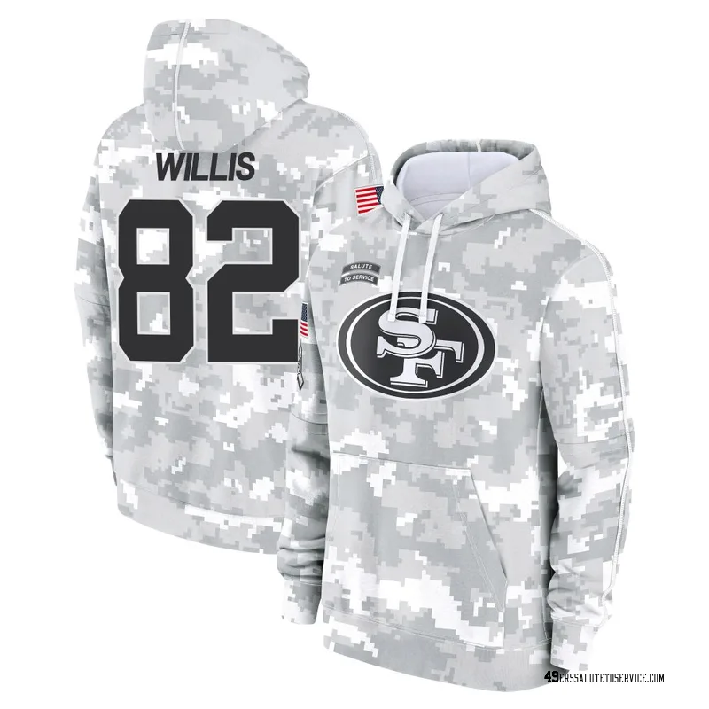 Men's Brayden Willis San Francisco 49ers Camo Arctic 2024 Salute to Service Club Fleece Pullover Hoodie