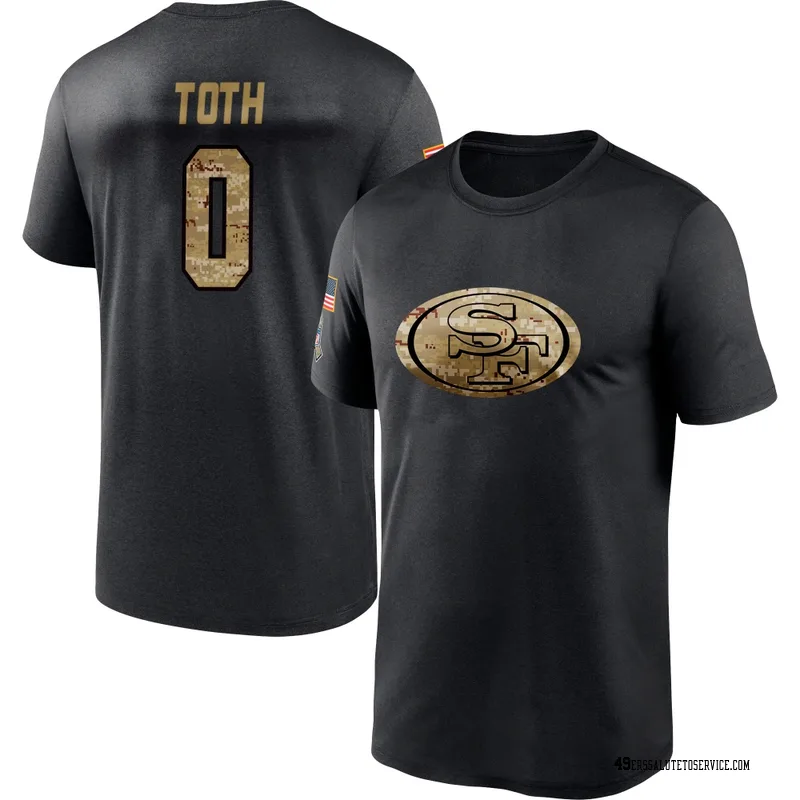 Men's Brett Toth San Francisco 49ers Black 2020 Salute To Service Performance T-Shirt