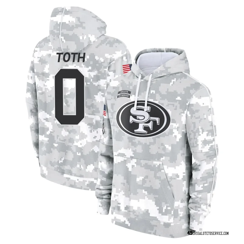 Men's Brett Toth San Francisco 49ers Camo Arctic 2024 Salute to Service Club Fleece Pullover Hoodie