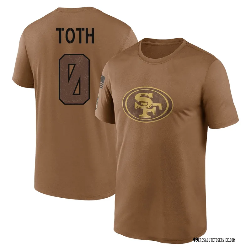 Men's Brett Toth San Francisco 49ers Legend Brown 2023 Salute To Service Performance T-Shirt