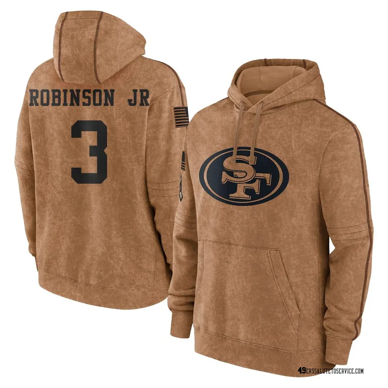 Men's Brian Robinson Jr. San Francisco 49ers Brown 2023 Salute To Service Club Pullover Hoodie