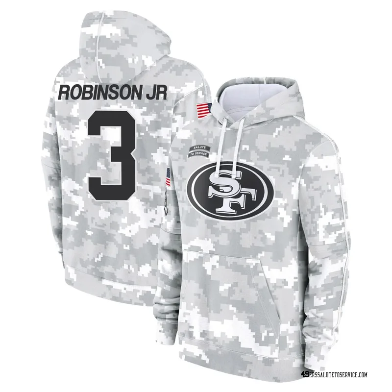 Men's Brian Robinson Jr. San Francisco 49ers Camo Arctic 2024 Salute to Service Club Fleece Pullover Hoodie