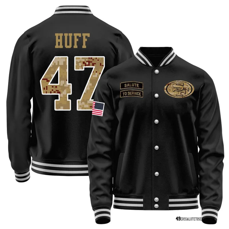 Men's Bryce Huff San Francisco 49ers Black Salute to Service Sideline Performance Jacket