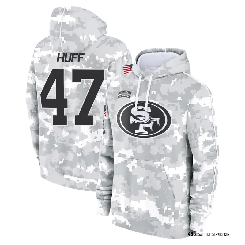 Men's Bryce Huff San Francisco 49ers Camo Arctic 2024 Salute to Service Club Fleece Pullover Hoodie