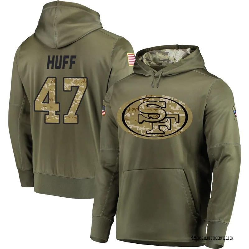 Men's Bryce Huff San Francisco 49ers Olive Salute to Service Pullover Hoodie