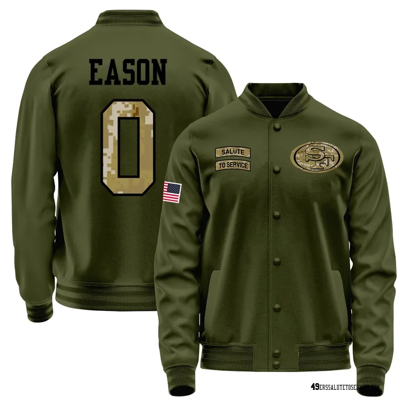 Men's Bryson Eason San Francisco 49ers Olive Salute to Service Sideline Performance Jacket