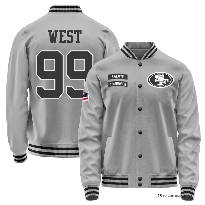 Men's CJ West San Francisco 49ers Gray Salute to Service Performance Jacket