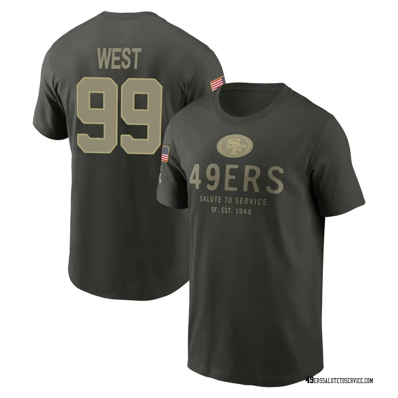 Men's C.J. West San Francisco 49ers Green Forest/ 2025 Salute to Service Sideline Primary Edge T-Shirt