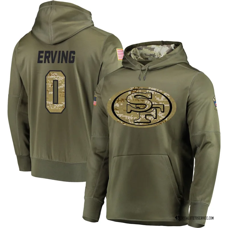 Men's Cameron Erving San Francisco 49ers Olive Salute to Service Pullover Hoodie