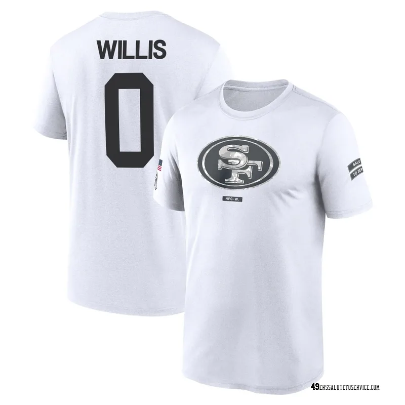 Men's Carver Willis San Francisco 49ers Legend White 2024 Salute to Service Performance T-Shirt