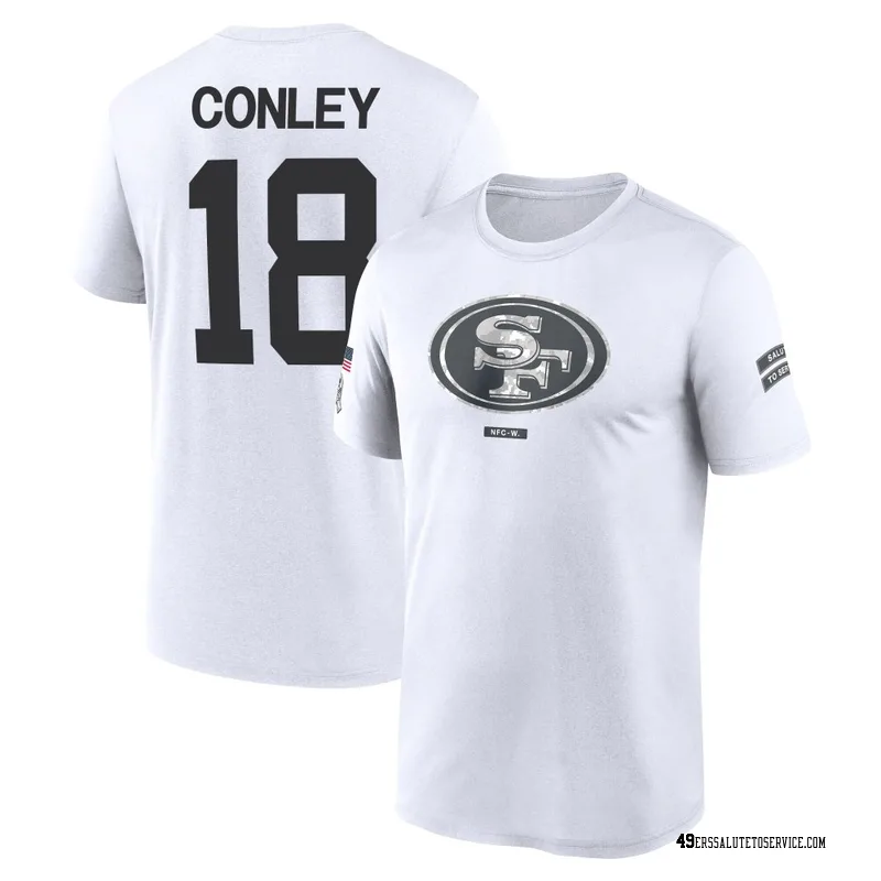 Men's Chris Conley San Francisco 49ers Legend White 2024 Salute to Service Performance T-Shirt