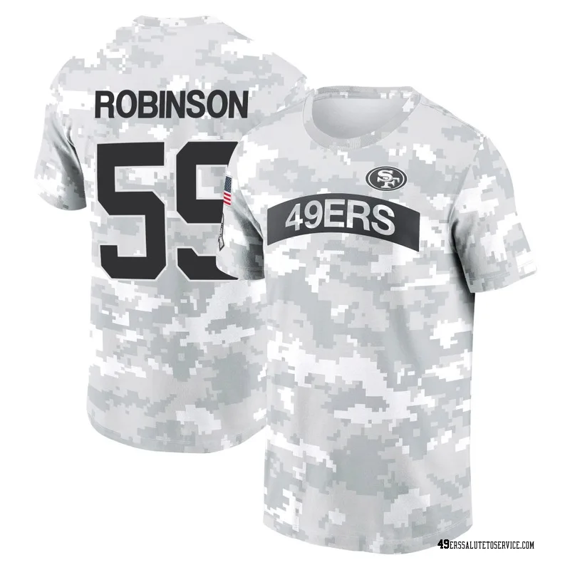 Men's Curtis Robinson San Francisco 49ers Camo Arctic 2024 Salute to Service Performance T-Shirt