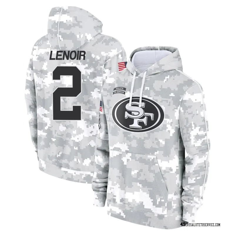 Men's Deommodore Lenoir San Francisco 49ers Camo Arctic 2024 Salute to Service Club Fleece Pullover Hoodie