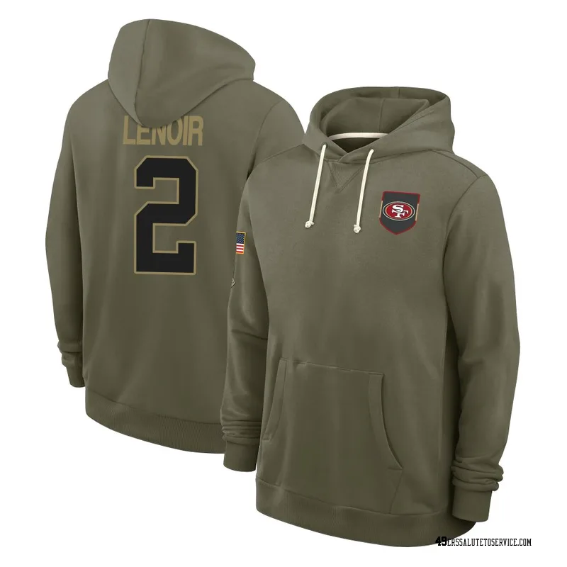 Men's Deommodore Lenoir San Francisco 49ers Olive 2025 Salute to Service Hoodie