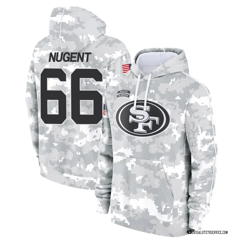 Men's Drake Nugent San Francisco 49ers Camo Arctic 2024 Salute to Service Club Fleece Pullover Hoodie