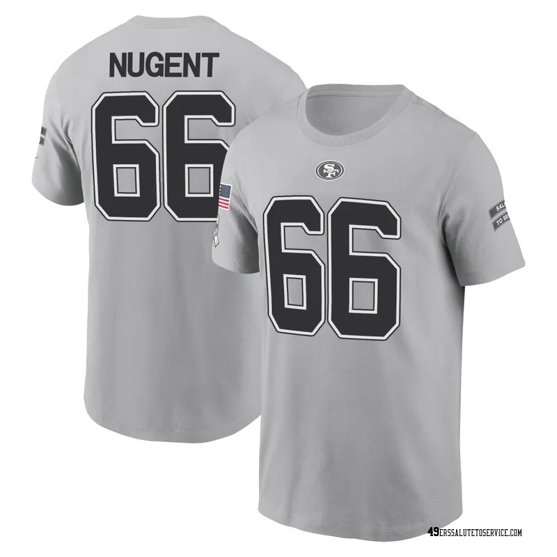 Men's Drake Nugent San Francisco 49ers Gray 2024 Salute to Service Name & Number T-Shirt