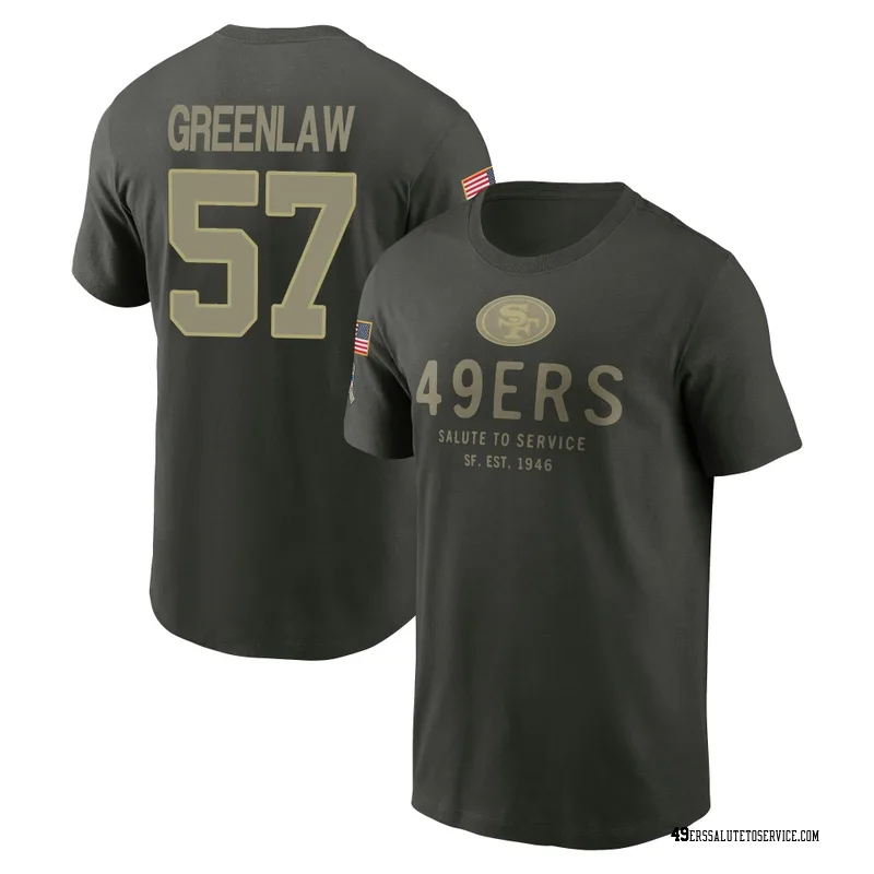 Men's Dre Greenlaw San Francisco 49ers Green Forest/ 2025 Salute to Service Sideline Primary Edge T-Shirt