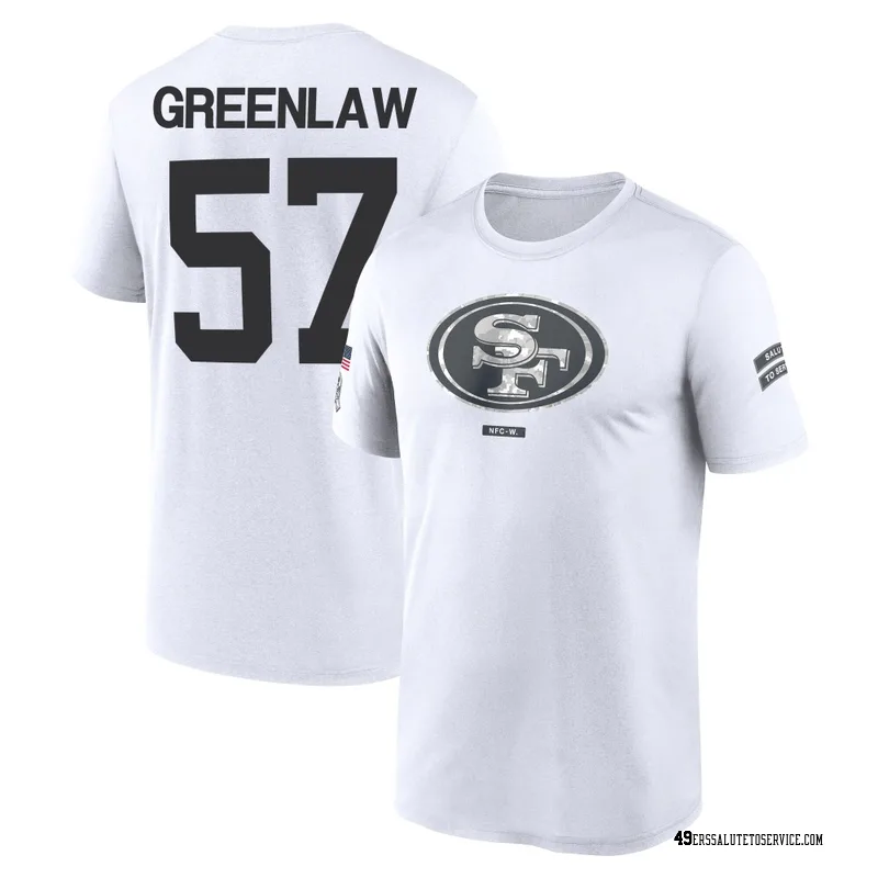 Men's Dre Greenlaw San Francisco 49ers Legend White 2024 Salute to Service Performance T-Shirt