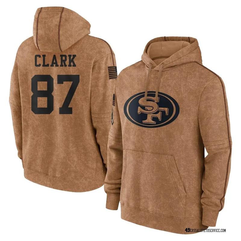 Men's Dwight Clark San Francisco 49ers Brown 2023 Salute To Service Club Pullover Hoodie