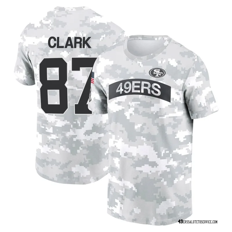 Men's Dwight Clark San Francisco 49ers Camo Arctic 2024 Salute to Service Performance T-Shirt