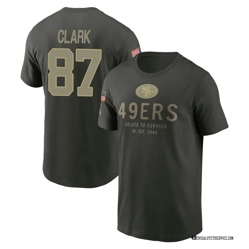 Men's Dwight Clark San Francisco 49ers Green Forest/ 2025 Salute to Service Sideline Primary Edge T-Shirt
