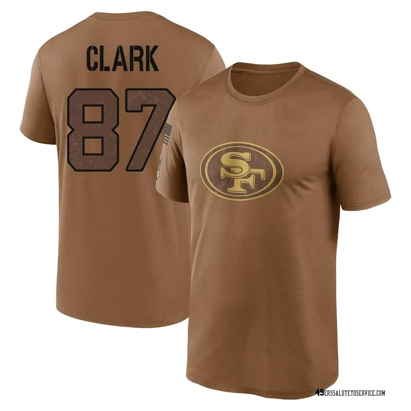 Men's Dwight Clark San Francisco 49ers Legend Brown 2023 Salute To Service Performance T-Shirt