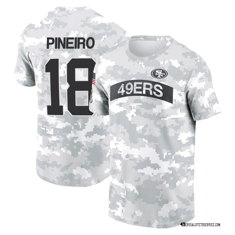 Men's Eddy Pineiro San Francisco 49ers Camo Arctic 2024 Salute to Service Performance T-Shirt