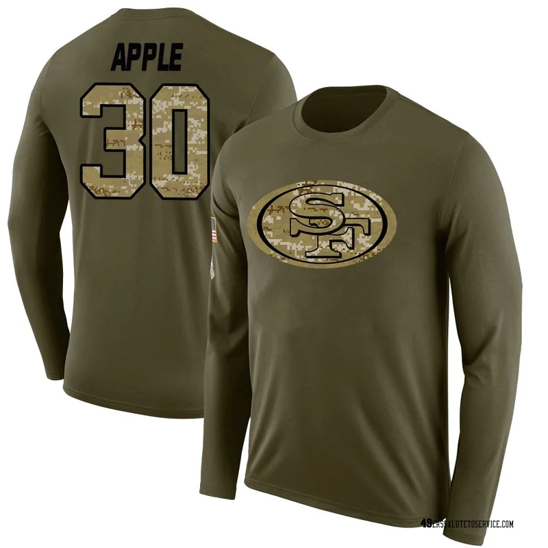 Men's Eli Apple San Francisco 49ers Legend Olive Salute to Service Sideline Long Sleeve T-Shirt