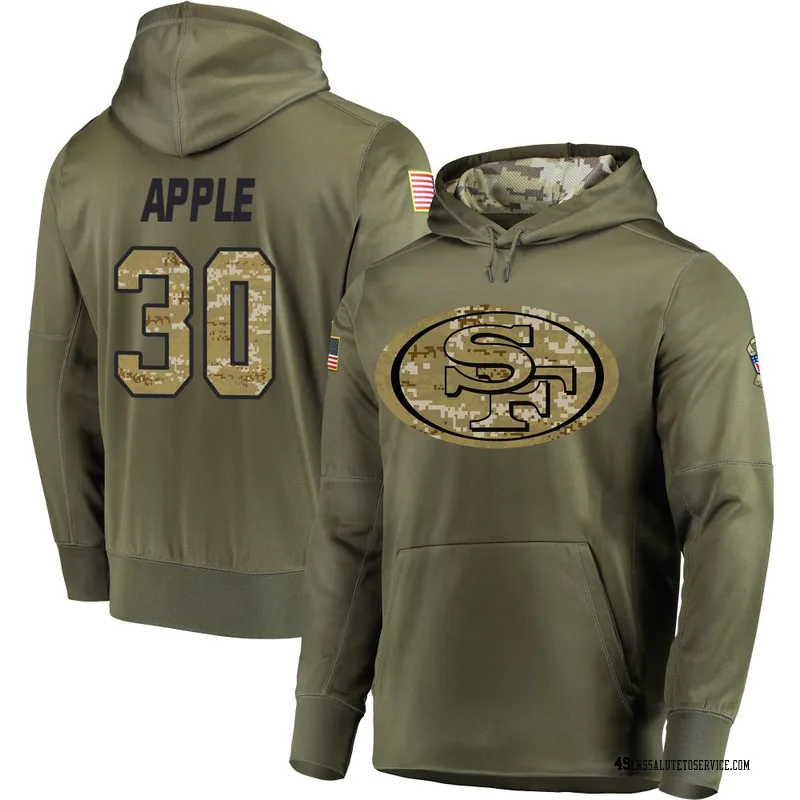 Men's Eli Apple San Francisco 49ers Olive Salute to Service Pullover Hoodie