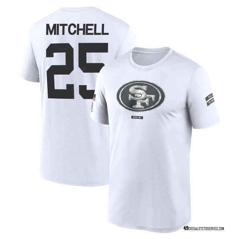 Men's Elijah Mitchell San Francisco 49ers Legend White 2024 Salute to Service Performance T-Shirt