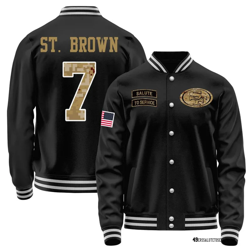 Men's Equanimeous St. Brown San Francisco 49ers Black Salute to Service Sideline Performance Jacket