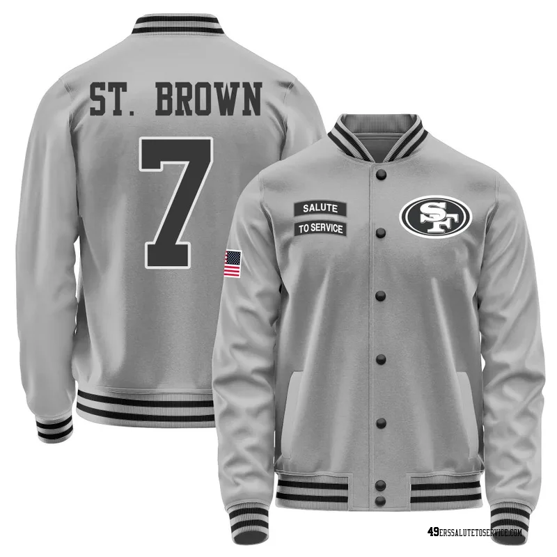 Men's Equanimeous St. Brown San Francisco 49ers Gray Salute to Service Performance Jacket