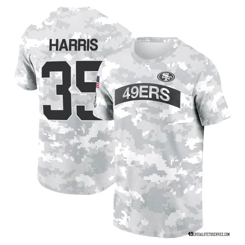 Men's Erik Harris San Francisco 49ers Camo Arctic 2024 Salute to Service Performance T-Shirt