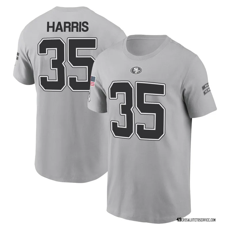 Men's Erik Harris San Francisco 49ers Gray 2024 Salute to Service Name & Number T-Shirt