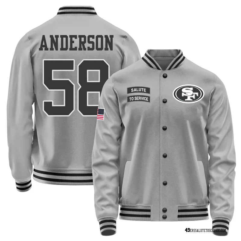 Men's Evan Anderson San Francisco 49ers Gray Salute to Service Performance Jacket