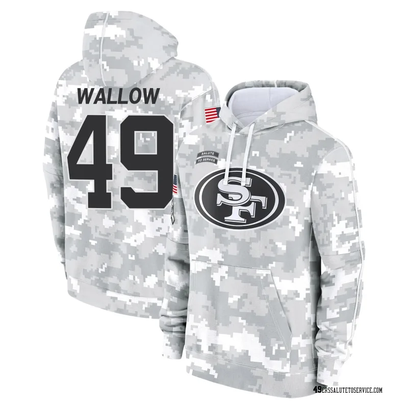 Men's Garret Wallow San Francisco 49ers Camo Arctic 2024 Salute to Service Club Fleece Pullover Hoodie