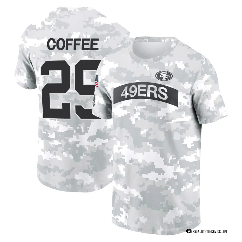 Men's Glen Coffee San Francisco 49ers Camo Arctic 2024 Salute to Service Performance T-Shirt