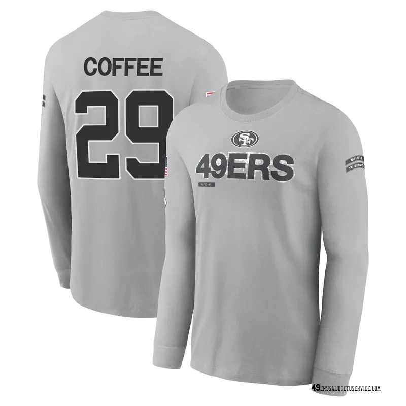 Men's Glen Coffee San Francisco 49ers Gray 2024 Salute to Service Long Sleeve T-Shirt