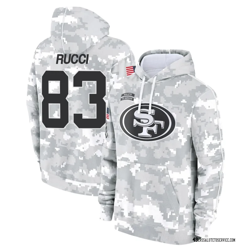Men's Hayden Rucci San Francisco 49ers Camo Arctic 2024 Salute to Service Club Fleece Pullover Hoodie