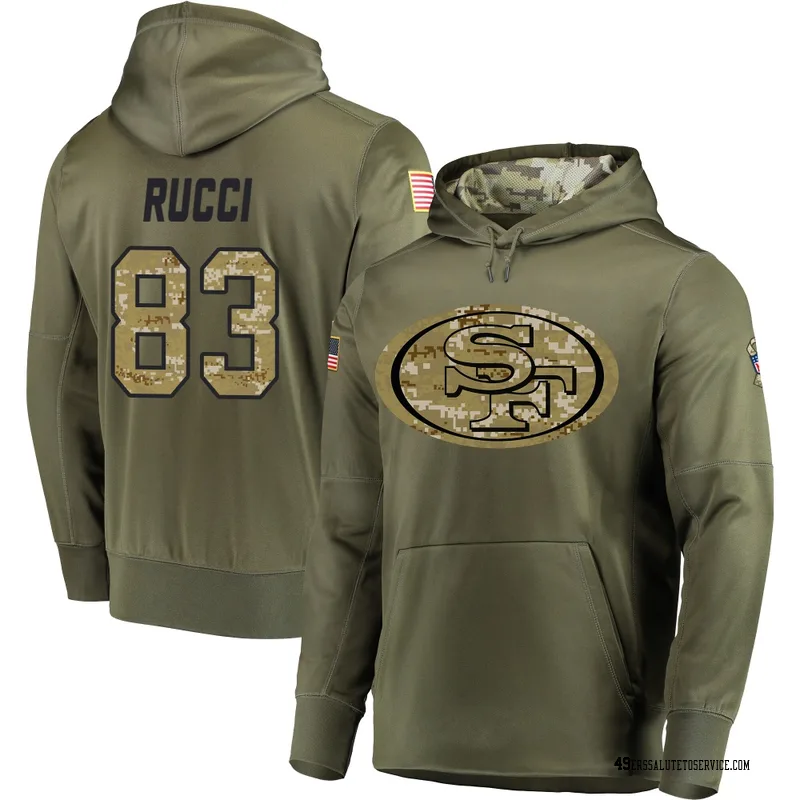 Men's Hayden Rucci San Francisco 49ers Olive Salute to Service Pullover Hoodie
