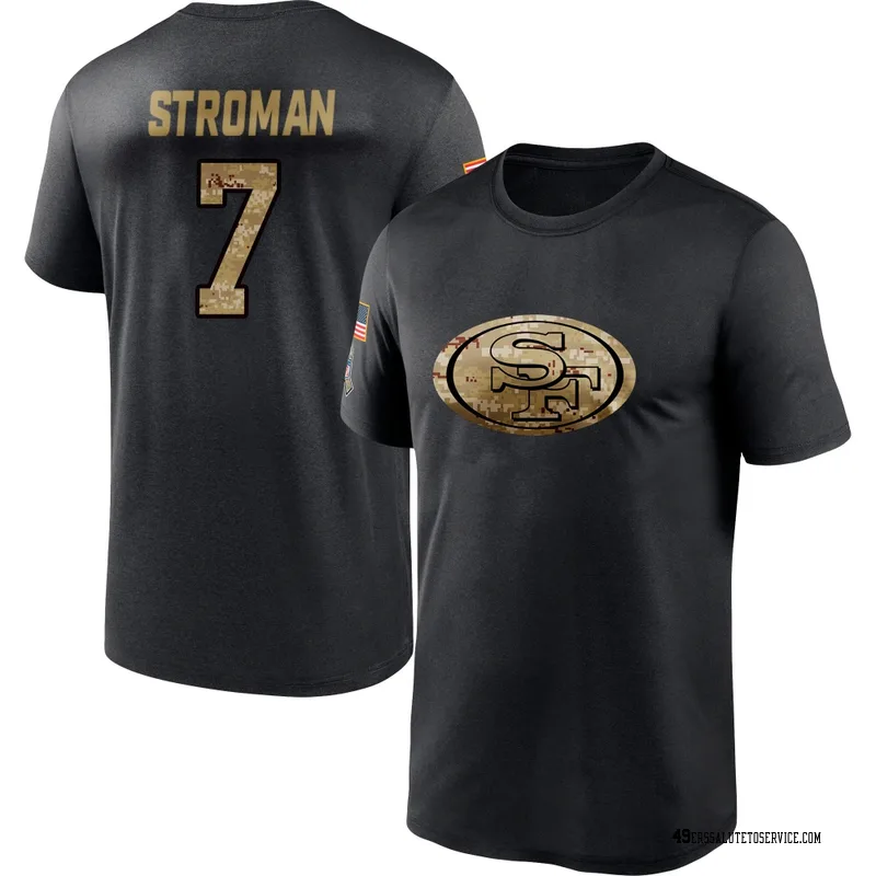 Men's Jalen Stroman San Francisco 49ers Black 2020 Salute To Service Performance T-Shirt
