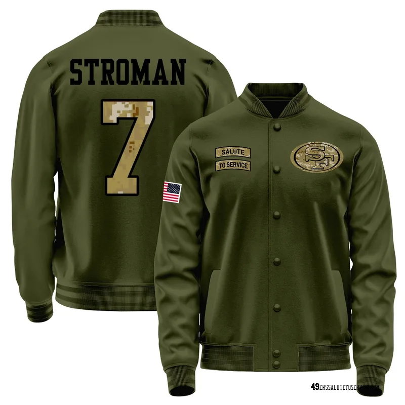 Men's Jalen Stroman San Francisco 49ers Olive Salute to Service Sideline Performance Jacket
