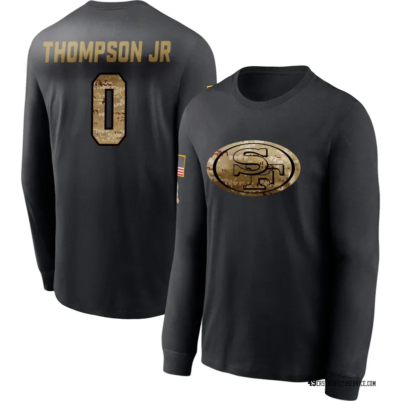 Men's James Thompson Jr. San Francisco 49ers Black 2020 Salute To Service Sideline Performance Long Sleeve T-Shirt