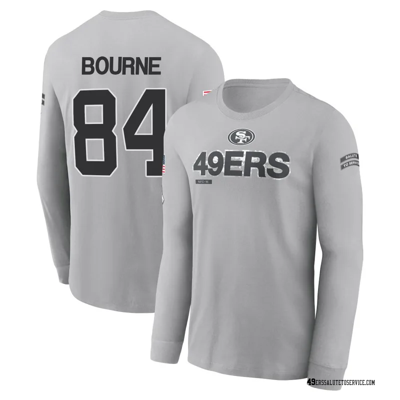 Men's Kendrick Bourne San Francisco 49ers Gray 2024 Salute to Service Long Sleeve T-Shirt