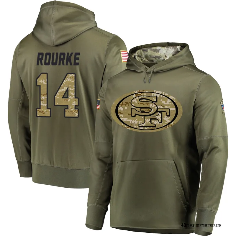 Men's Kurtis Rourke San Francisco 49ers Olive Salute to Service Pullover Hoodie