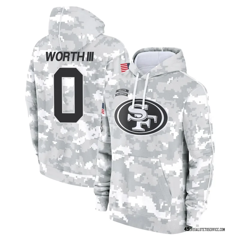 Men's Larry Worth III San Francisco 49ers Camo Arctic 2024 Salute to Service Club Fleece Pullover Hoodie